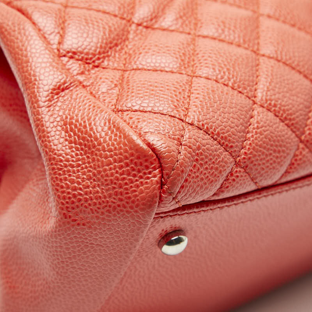 CHANEL Orange Caviar Leather Logo Shoulder Bag - Picture 7 of 12